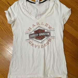 Womens large white Harley Davison tshirt